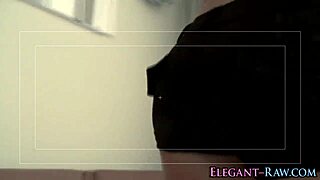 classy blonde masturbates and rides big black cock for cumshot