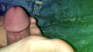 Look at this beautiful wife giving a footjob.