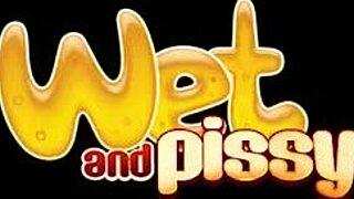 filthy blonde toys dildo then pisses on it