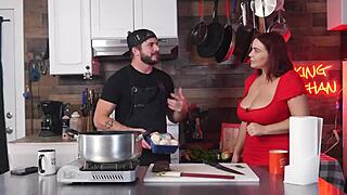 i'm always horny in the kitchen with my big tits