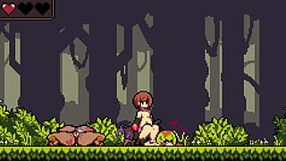 Curvy hentai babe dominates with huge tits in tribal life game