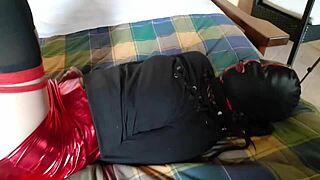 i got hogtied on a bed blindfolded sucked fat cock and rough fucked