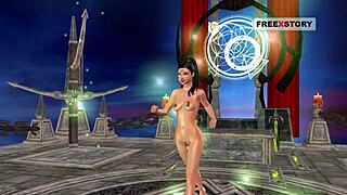 Cute Indian Girl In 3D Cartoon Poses And Masturbates With Banana