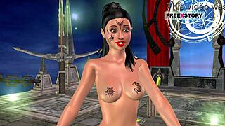 Cute Indian Girl In 3D Cartoon Poses And Masturbates With Banana