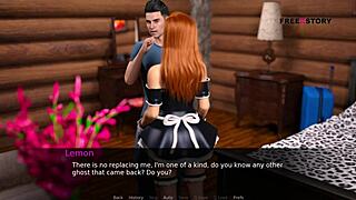 John masturbates before lemon, then fucks in multiple positions.