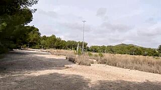 I’m jerking my big cock on a public trail