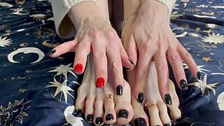 Foot Fetish Play with Real Orgasm and Intense Squirt Action