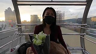 surprising nina with a huge ass and big tits for valentines day, what do you think she'll do?