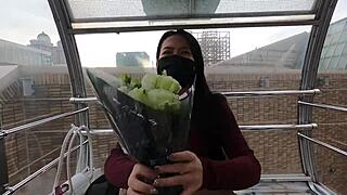 surprising nina with a huge ass and big tits for valentines day, what do you think she'll do?