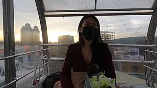 surprising nina with a huge ass and big tits for valentines day, what do you think she'll do?