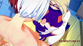 Boku No Hero Hentai: Takeyama Yuu Feels Intense Pleasure from Handjob and Blowjob