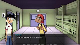 Having fun in the shower with Amity Park uncensored anime parody