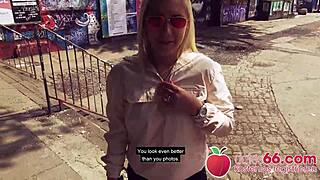 Blonde Teen in Public Bar Encounter