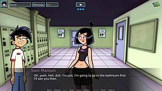 Having fun in the shower with Amity Park uncensored anime parody