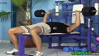 Super Blonde's Intense Gym Passion Unleashes Hardcore Emotions