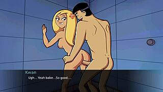 Having fun in the shower with Amity Park uncensored anime parody