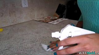 Chatting with new maid