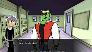 Having fun in the shower with Amity Park uncensored anime parody