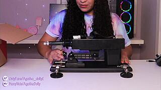 Unboxing my new sex machine, Agatha Dolly tests insane speed!