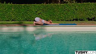 Blonde Kelly Bends Over for Doggystyle Ass Fucking and Cum