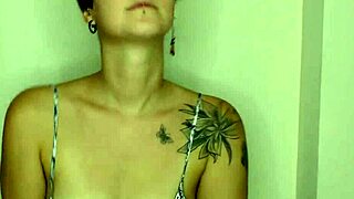 Big Tits Brunette Babe Cleaning House with Downblouse Tease