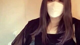 beautiful asian ladyboy masturbates solo in hotel room