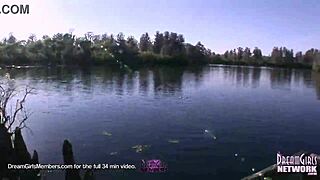 petite college girl strips naked in public park 😍