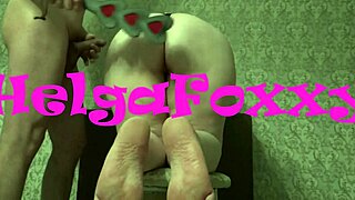 Naughty Amateur BBW Stuffs Hairy Pussy With Big Black Dildo