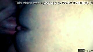 Neighbor promises anal but gets gaping cum on ass