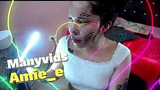 Slut Destroys Face With Spit Deepthroat