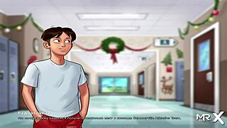 Entering the shaking barn in Summertime Saga episode 2 36