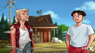 Entering the shaking barn in Summertime Saga episode 2 36