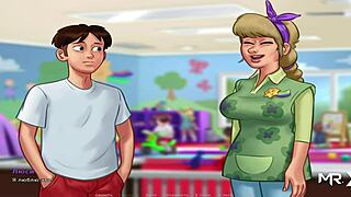 Entering the shaking barn in Summertime Saga episode 2 36