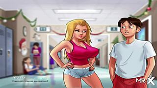 Entering the shaking barn in Summertime Saga episode 2 36