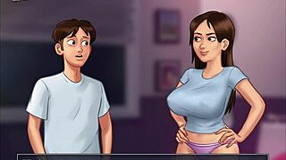 Summertime Saga 211 Hints at Wild Cowgirl Riding on a Massive Shaved Cock