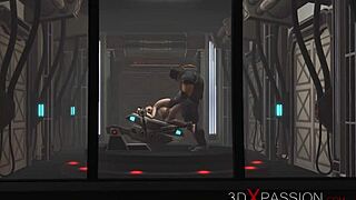 Wow! Brunette In Cuffs Fucked By Bbc In Sci-Fi Lab!