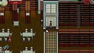 Nerdy girl sneaks public handjob in spooky library! 📚😈