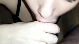 Blowjob Close-Up After Work - Cum in Mouth Show!