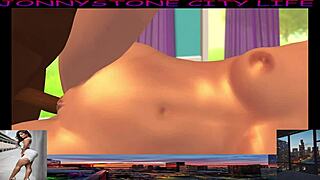 Jonnystone meets latina model in 3d anime.