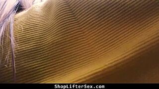 Shoplifter teen 18+ fakes pregnancy, gets pounded rough at work!