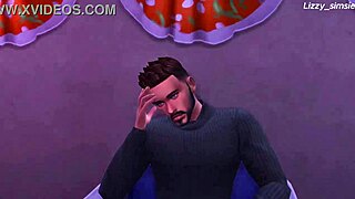 Horny stepsister fucked by stepbrother and stranger in Sims 4