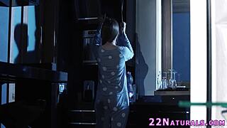 real european babe gets fingered and gives blowjob for facial cumshot