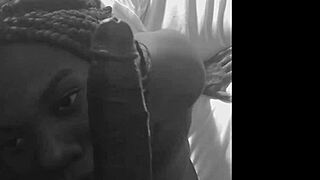 Ebony Deepthroats Big Black Cock