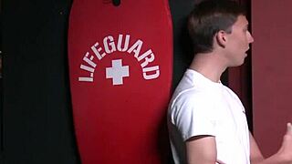 Gay newbie teen gets facial cumshot!