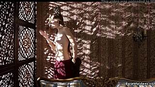 What drives medieval maid Alyce Anderson to touch herself so desperately at Bare Maidens?