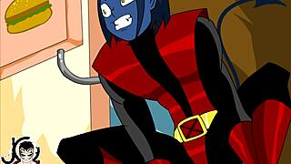 Nightcrawler's Hilarious Teleport Fail Blooper in Cartoon Anime