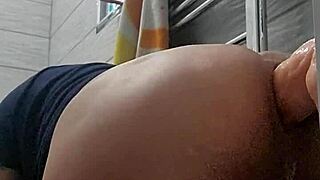 Watch Him Take That Anal Dildo!