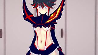 ryuko matoi from kill la kill fucking hard in pov fantasy anime