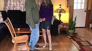 homemade sexy milf in nylons and heels bangs young 18+ neighbor hard!