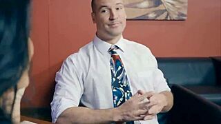 i'm a busty office slut giving blowjob and anal